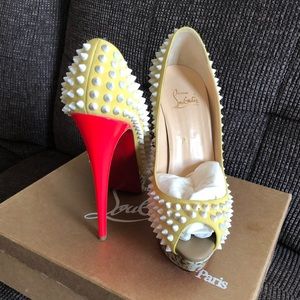 Christian Louboutin Lady peep spikes